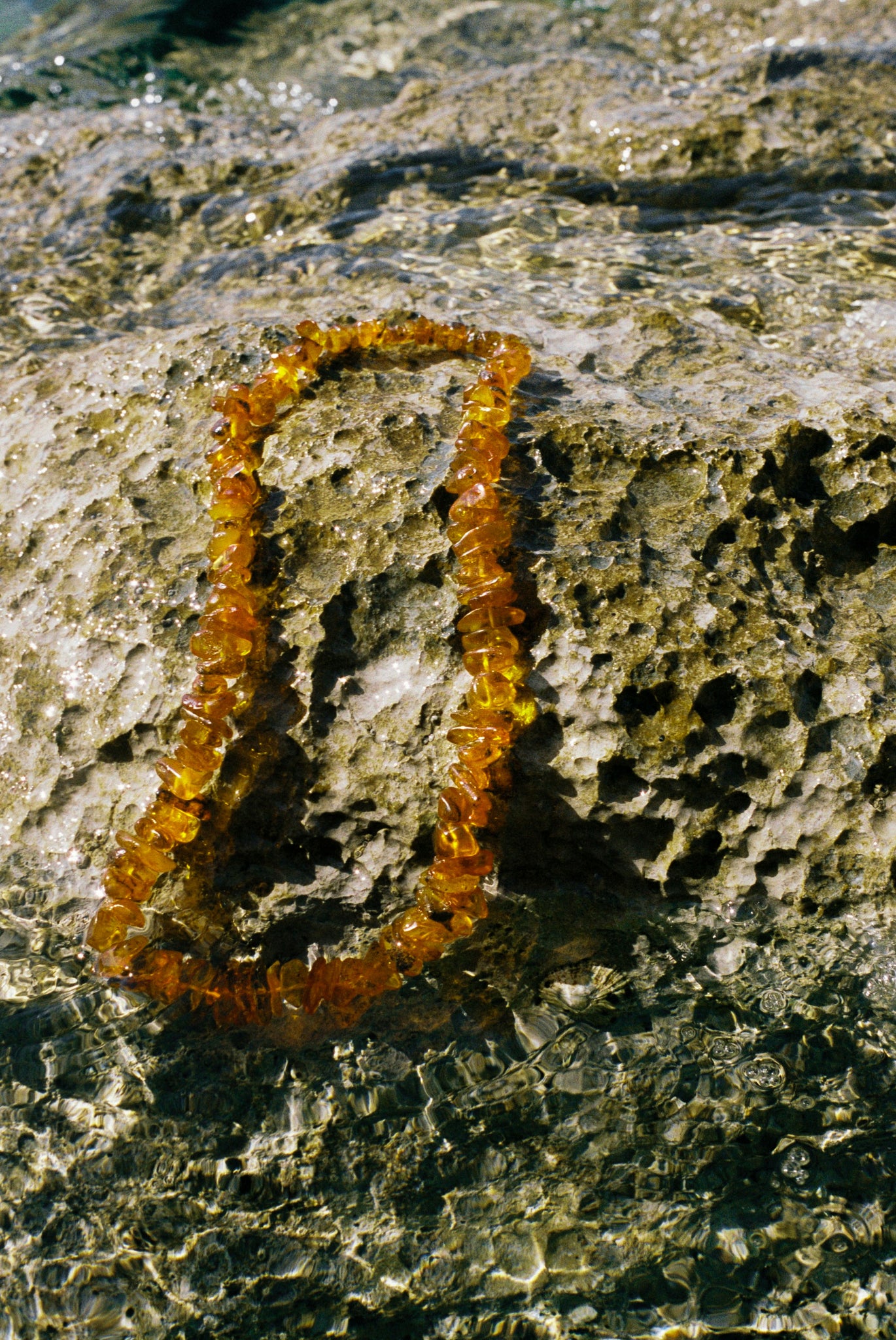 Necklace Stones Amber