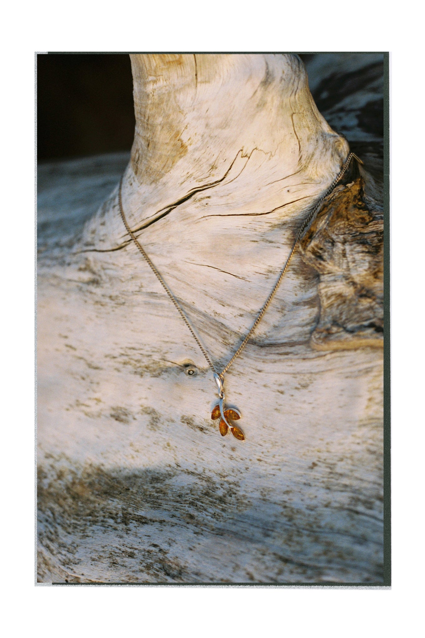 Necklace Flower Amber